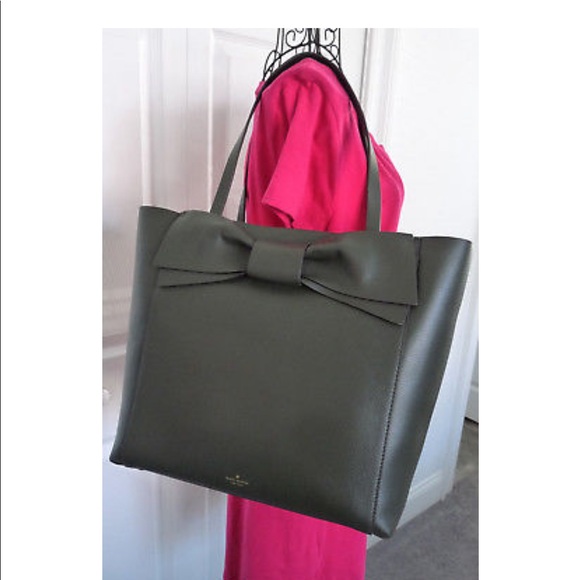 Kate Spade Bow Olive Tote - Picture 2 of 6